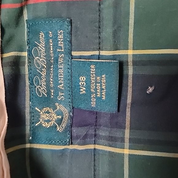 Brooks Brothers size 38 St. Andrew's Links Golf Shorts performance flat front - Picture 7 of 8